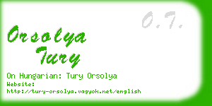 orsolya tury business card